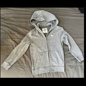 Kids Abercrombie & Fitch Lightweight Zip up Hoodie Gray Sz 7/8 New Without Tag!